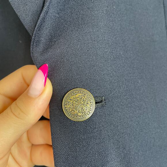 Oscar De La Renta Men’s 100% Wool Navy Single Breasted Two Buttons Blazer 44R - Picture 3 of 6